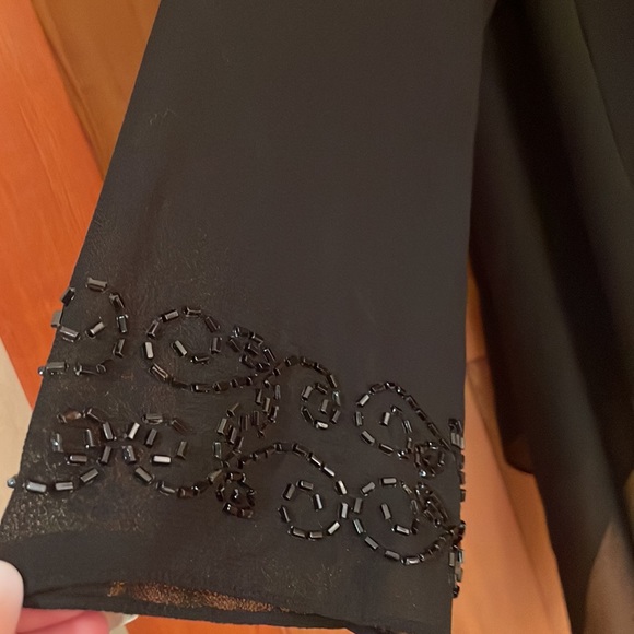 PTP 27 inches length 30 inches. This is a shrug with bugle beads on the wrist. - Picture 4 of 4